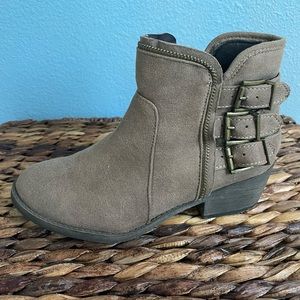 Brown Suede Booties